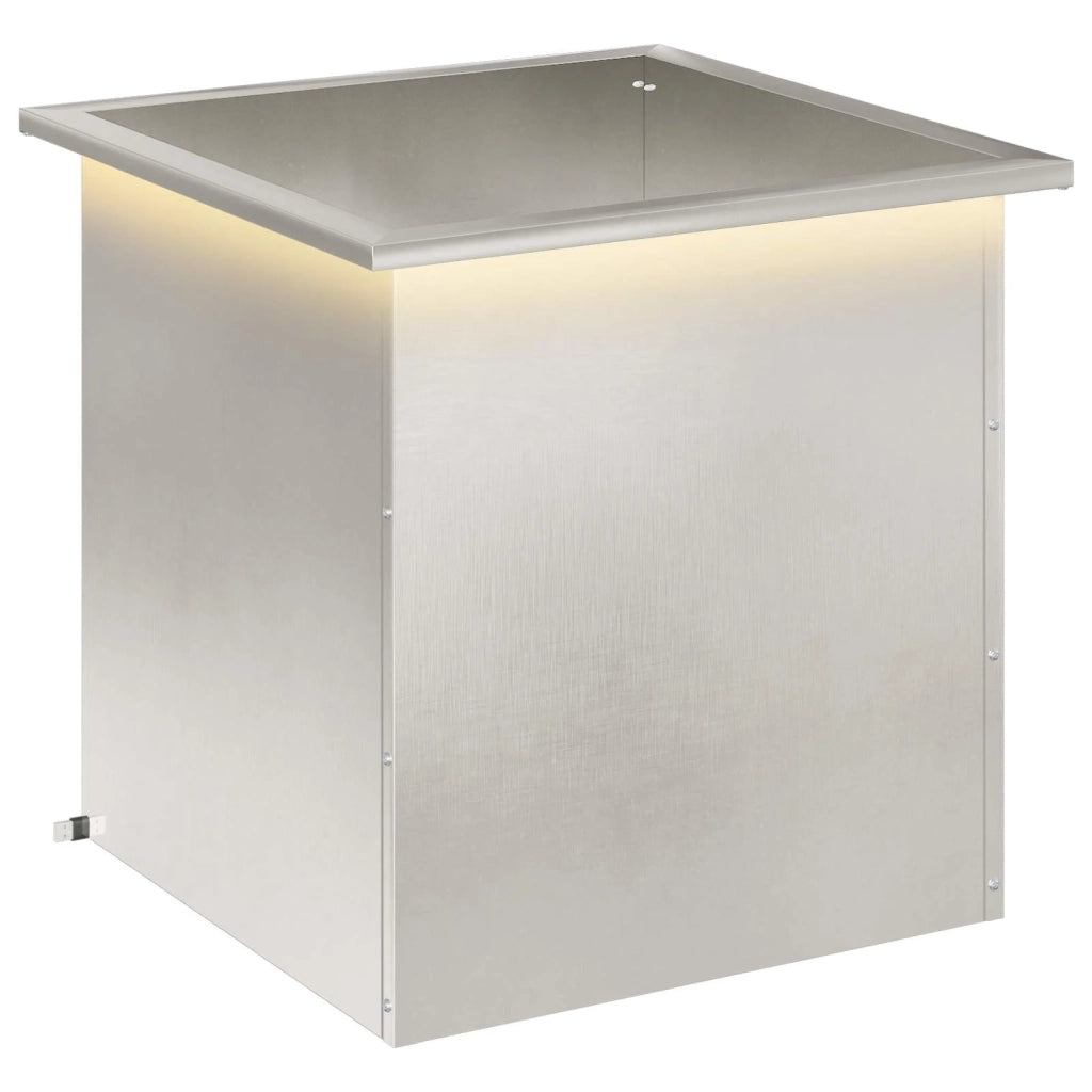 Fioriera da giardino con LED Argento 50 x 50 x 48 cm 8008190
