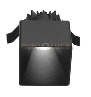 GFA364-FARETTO LED AD INCASSO QUADRATO 7X7CM NERO 3000K 400LM 9W IP54