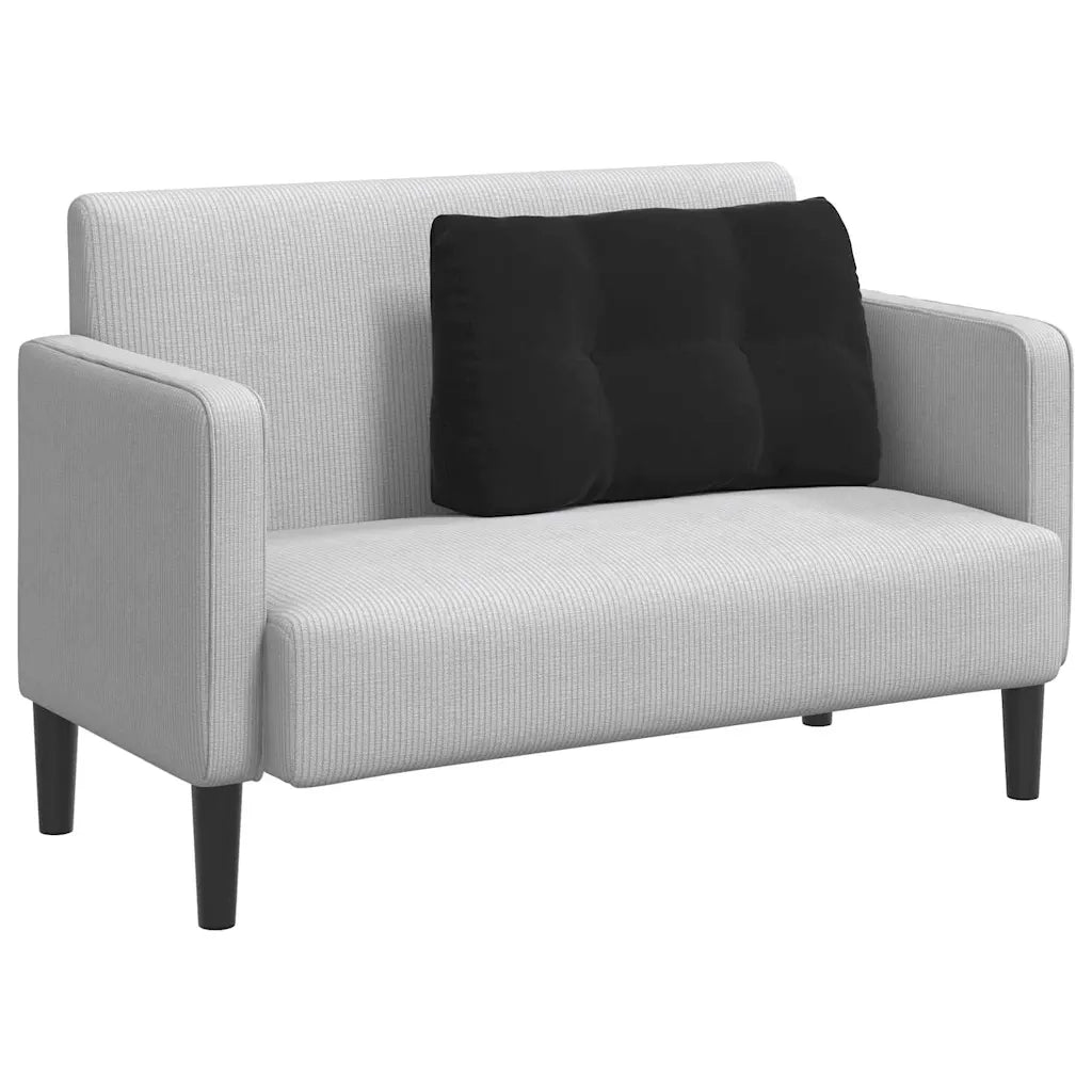 Cuscino per Schiena Nero 80 x 24 x 50 cm Velluto
