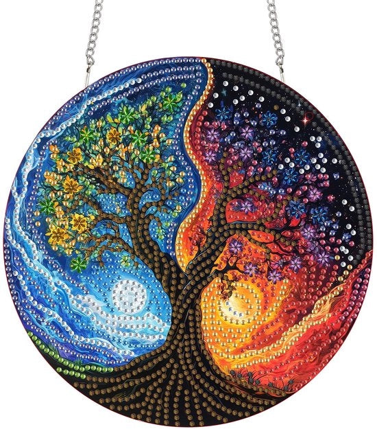 Kit di arte con diamanti a doppia faccia - tavola acrilica 20 x 20 cm - supporto da parete con illuminazione - arte fai-da-te con cristalli - decorazione per la casa - ideale per l'uso domestico - dipinto con diamanti