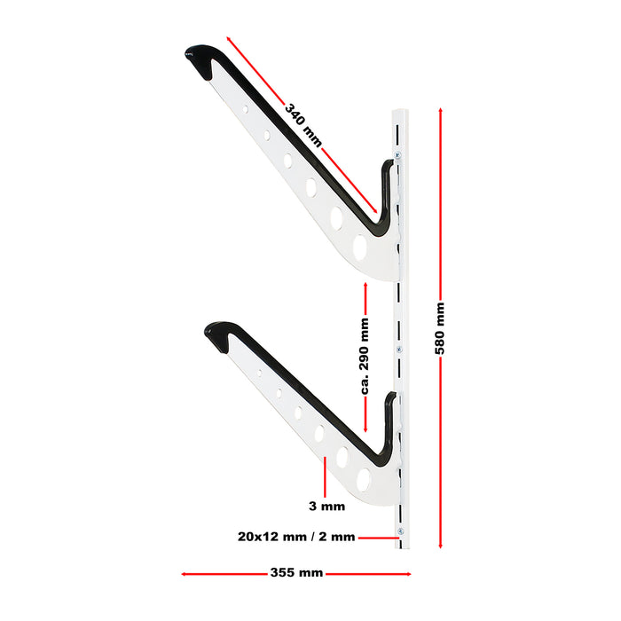 Supporto universale doppio a muro per tavola da surf snowboard wakeboard sci skateboard longboard