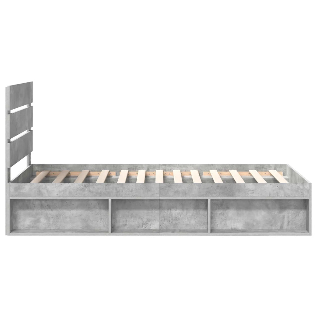 Struttura del letto Grigio Concretè 100 x 200 cm Pino massello 3411779