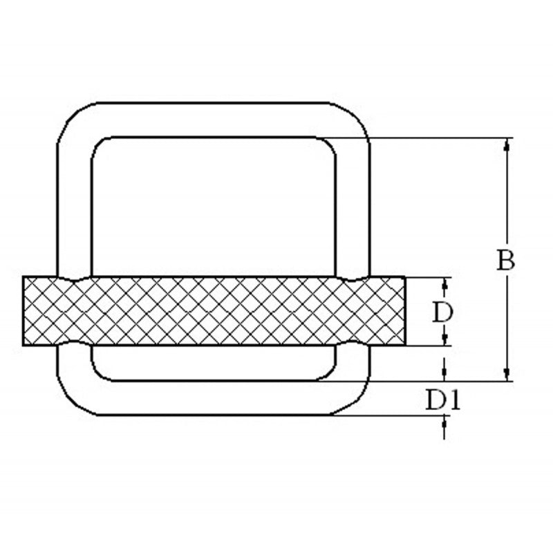 FIBBIA MM.30 INOX BUCKLE MM.40X48