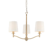 Lampadario 3 luci ottone antico opaco E14 Ortona Endon