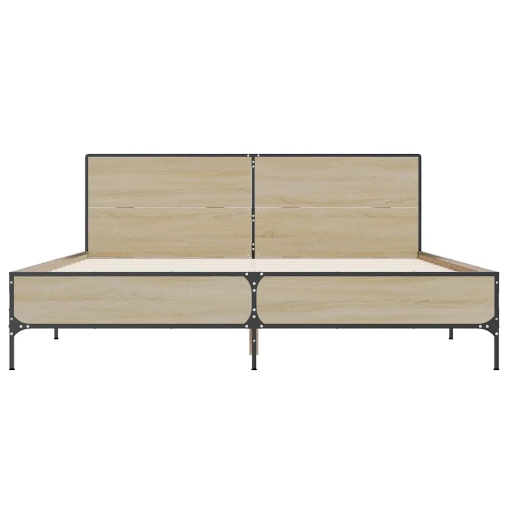 Giroletto Rovere Sonoma 140x190 cm in Legno Multistrato Metallo 3280033