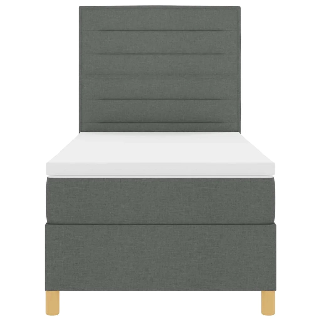 Letto a Sorgente LED Grigio scuro 80 x 200 cm Tessuto 3342978