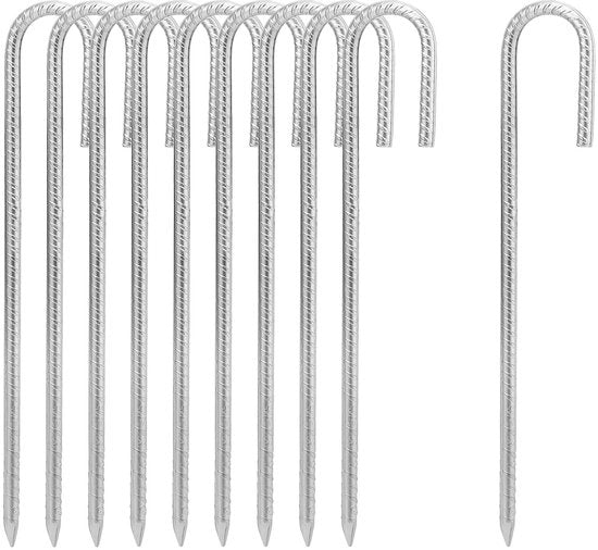 Anker per giardino da 10 pezzi - Haken per siepi - Verniciato - Leggero - Sostenibile - 30 cm x 8 mm