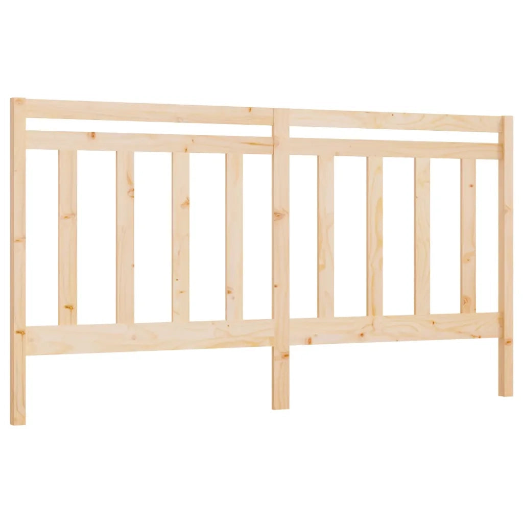 Testiera per Letto-Testata-Testiera Decorativa 206x4x100 cm in Legno Massello di Pino 638938