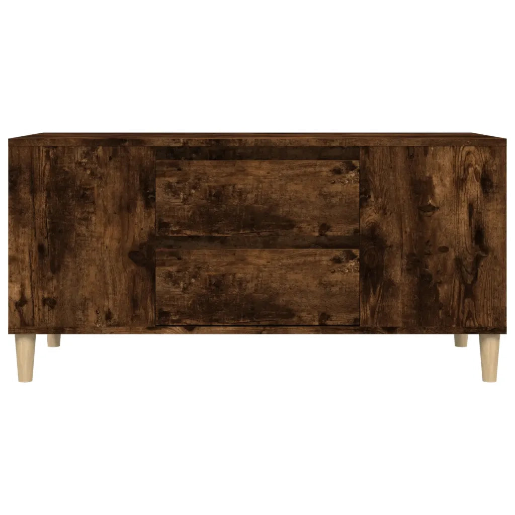 Mobile Porta TV Rovere Fumo 102x44,5x50 cm in Legno Multistrato 819601