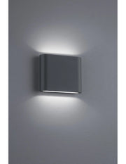 Applique Rettangolare Thames II Led Doppia Emissione IP54 Antracite L11 cm Trio Lighting