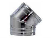 GOMITI A 45 PER STUFE IN ACCIAIO INOX D.8 CANNE FUMARIE