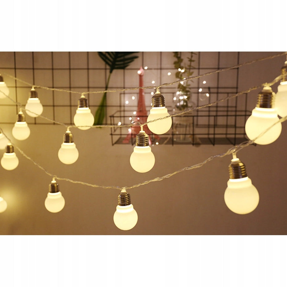Ghirlanda LED a Batteria 20x – Luce Calda Gialla | 3m, 20 LED, 1.2W | Decorazione per Casa e Giardino, Feste, Natale