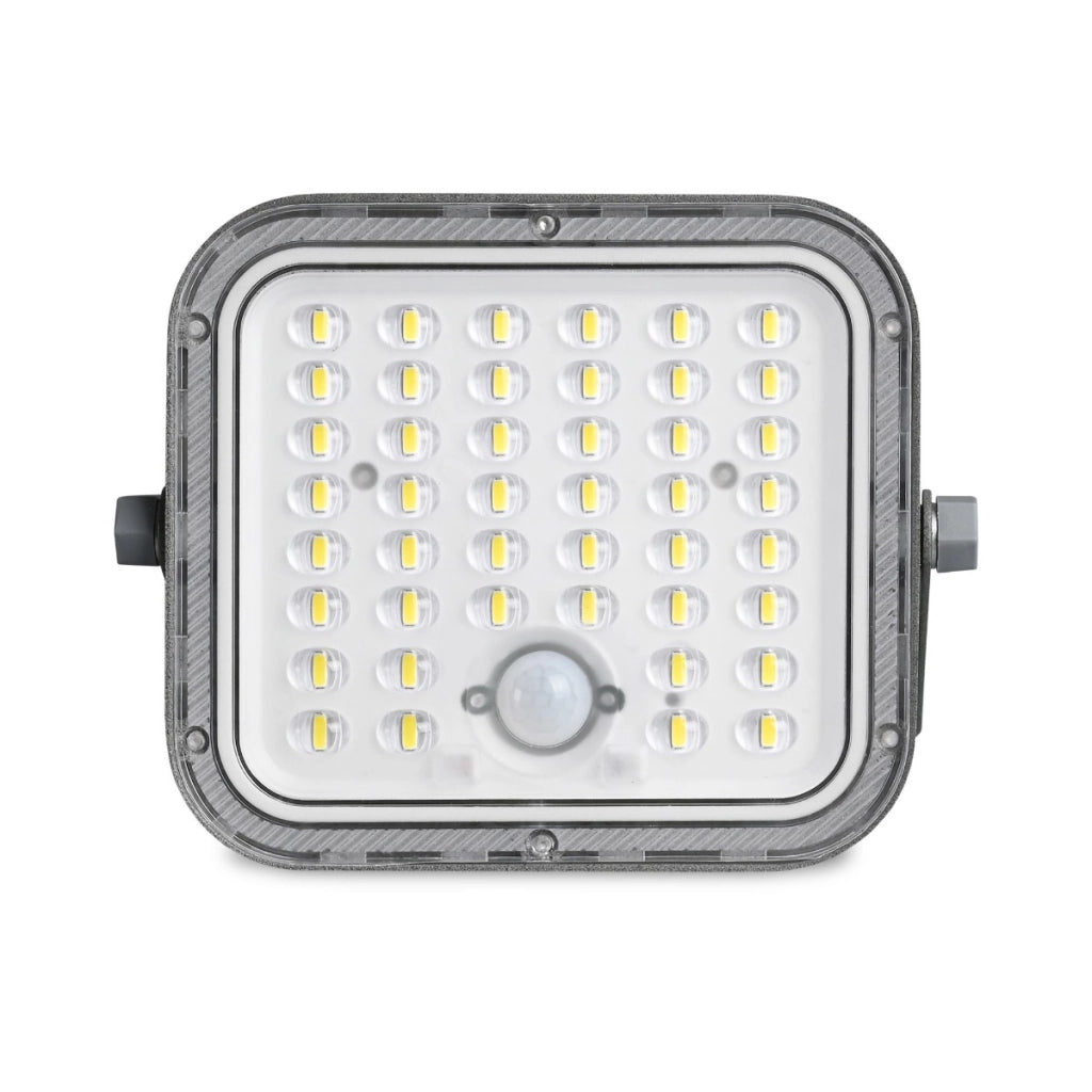 Faro LED solare 1400lm 5000K PIR con telecomando IP65