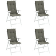 Cuscini Sedia Schiena Alta 4 Grigio Mélange 120x50x4 Tessuto 4002416