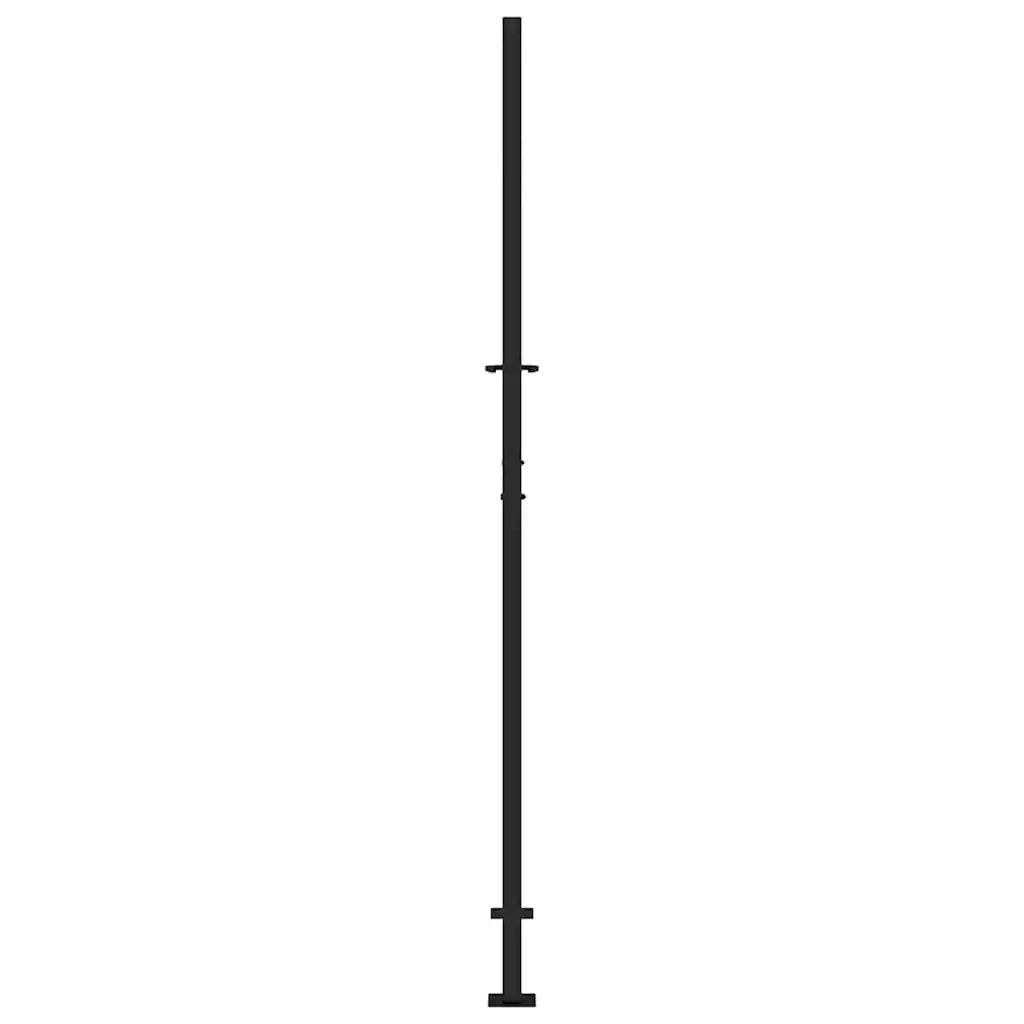 Cancello da giardino nero 100x200 cm in acciaio design fiamma 4100993