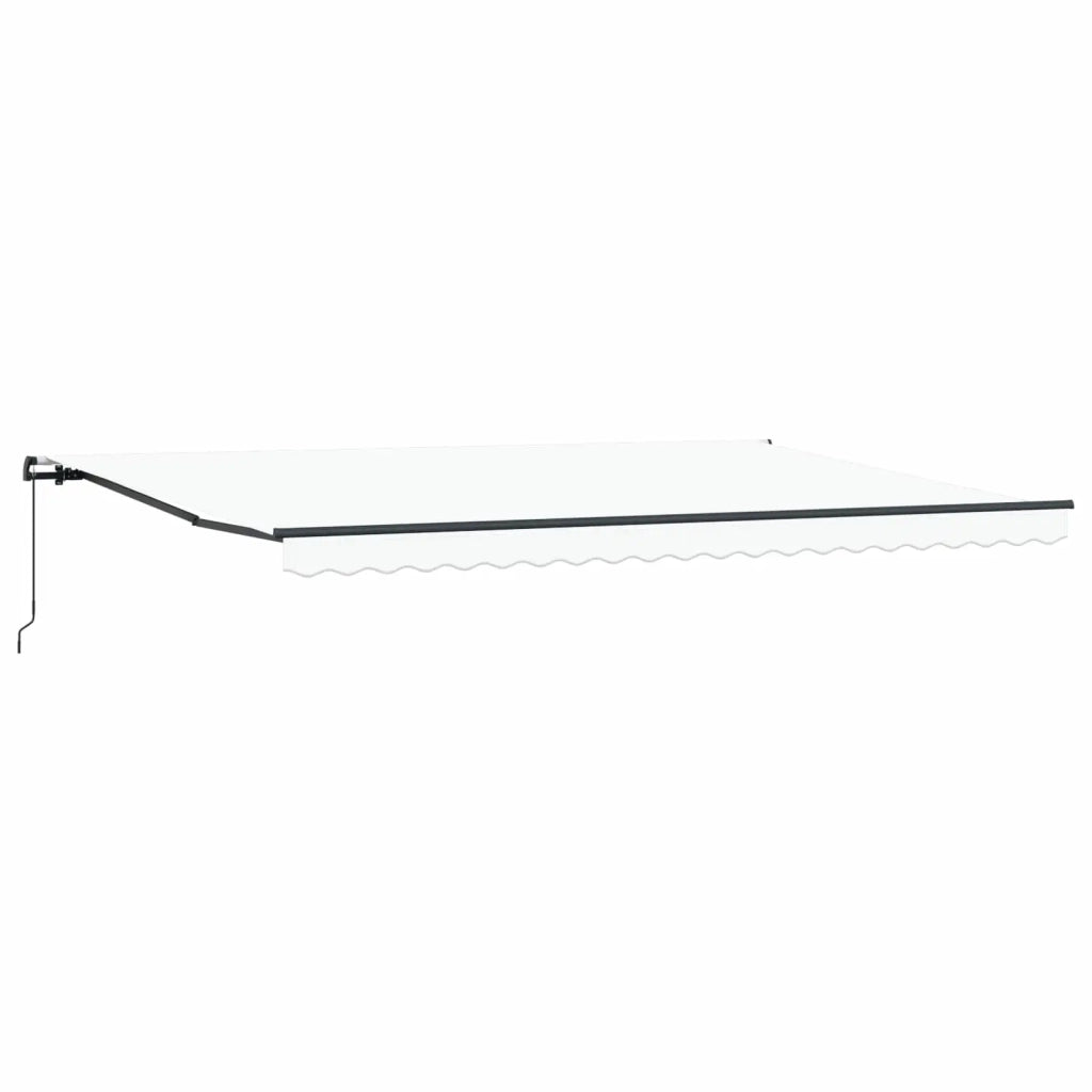 Tenda Retrattile Bianco 500 × 350 cm Poliestere e Acciaio 3331537