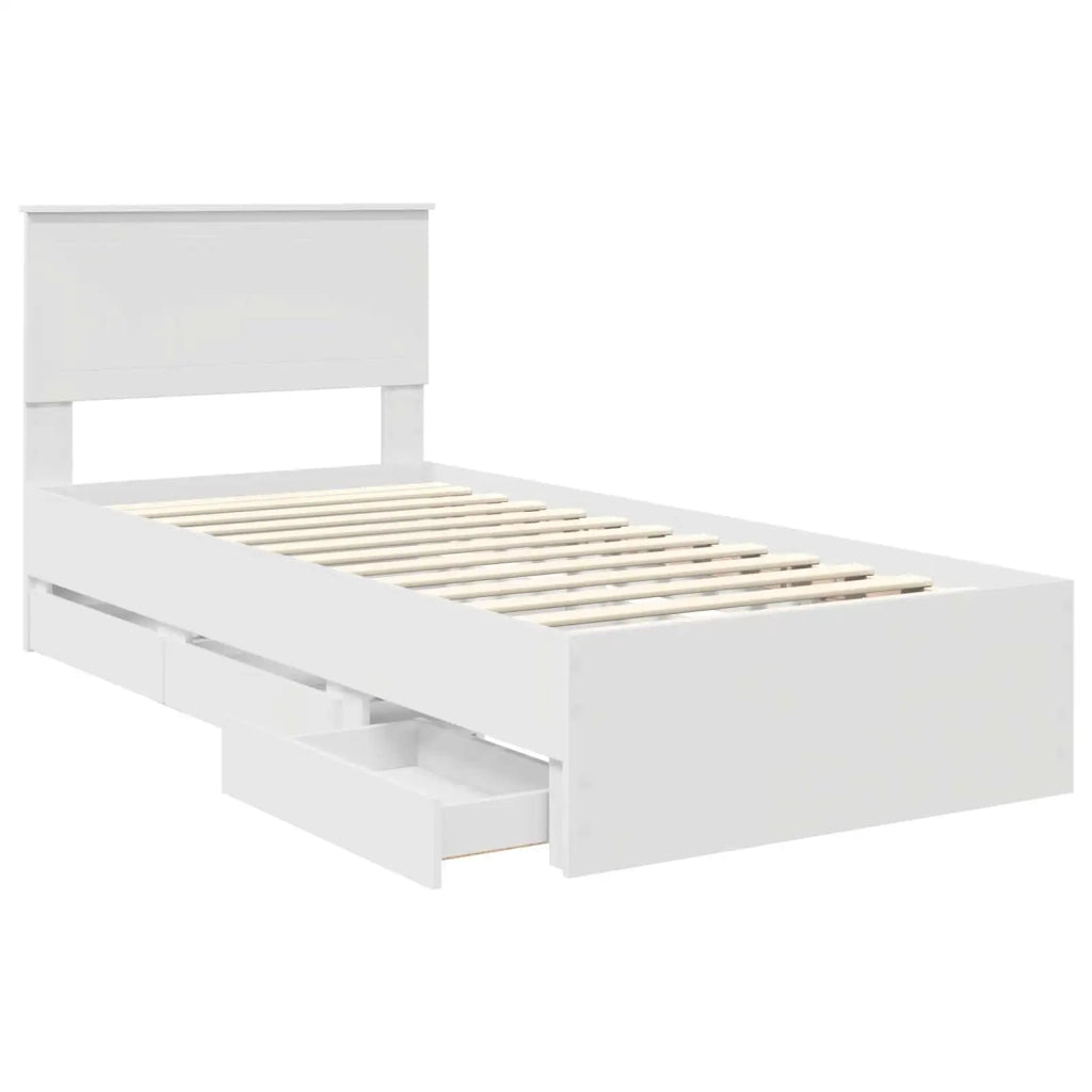 Struttura del letto Bianco 90 x 200 cm Legno Ingegnerizzato 3410742