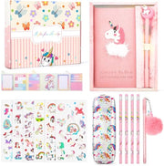 Set di stazioneery regalo per bambine Unicorn, regali per bambine di 5 6 7 8 9 10 11 anni, set di stazioneery Unicorn con astuccio Unicorn, rosa