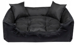 AIO FACTORY 115x95 cm ECCO Cuccia per cani impermeabile nera con cuscino per cani