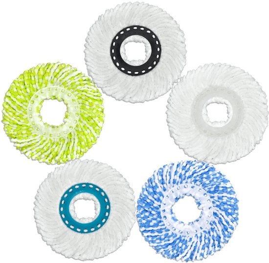Accessori per aspirapolvere, 5 pezzi, adatto per capi di asciugamano per aspirapolvere, sostituzione per capi di asciugamano rotondi, punti di tessuto ronde, accessori per aspirapolvere in totale 5 pezzi.
