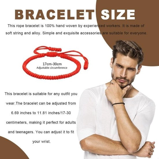 Bracciali amici intrecciati a mano - Rood - Adattabile - Unico modello - Corda n.