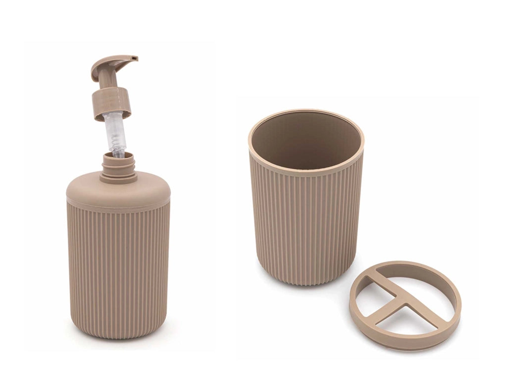 Set Bagno Akitaink 4 Accessori con Dispenser Sapone