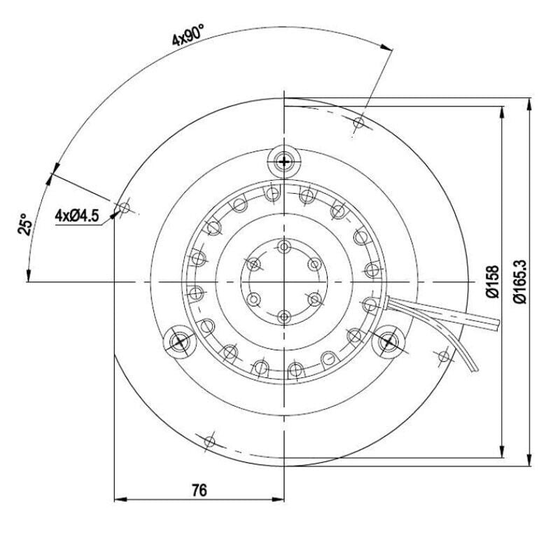 Ricambistufeapellet ASPIRATORE ESTRATTORE FUMI STUFE PELLET EBM R2E150-AN9122 ORIGINALE 2400 RPM