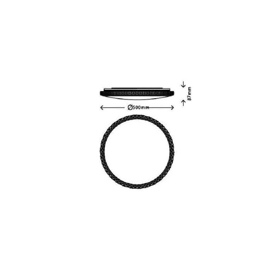 Trade Shop - Plafoniera Lampadario Da Soffitto Luce Led 3 Tonalità Di Luce Dimmerabile C24-3c -