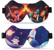 Sacco per Bambini da Viaggio, 2-pack Sacco da Sonno 3D per Bambini, Sacco da Sonno morbido con Cintura Regolabile per Ragazzi e Ragazze per Viaggi, Vacanze, Campeggio (Azzurro + Arancione)