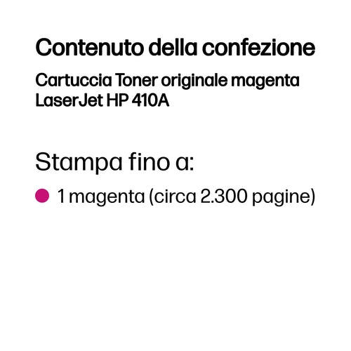 HP Cartuccia Toner originale magenta LaserJet 410A