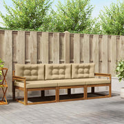 Set di divani da esterno con cuscino 3 pcs Naturale e Beige 3367116
