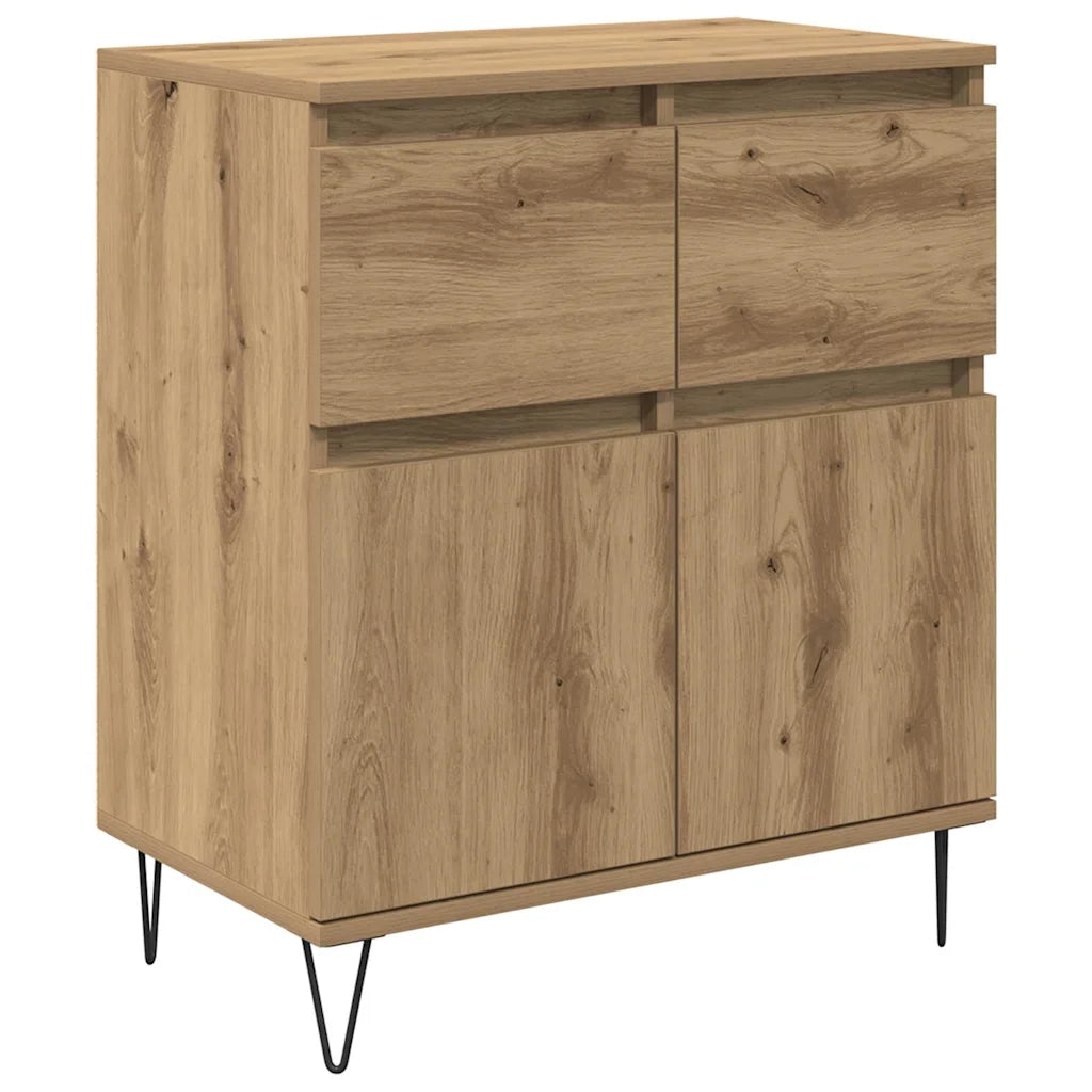 Credenza con Cassetto-Buffet-Armadio da cucina Rovere artigianale 60 x 35 x 70 cm 423085