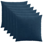 Federa 6 pcs ALMELO Blu navy 60 x 60 cm corduroy 915414