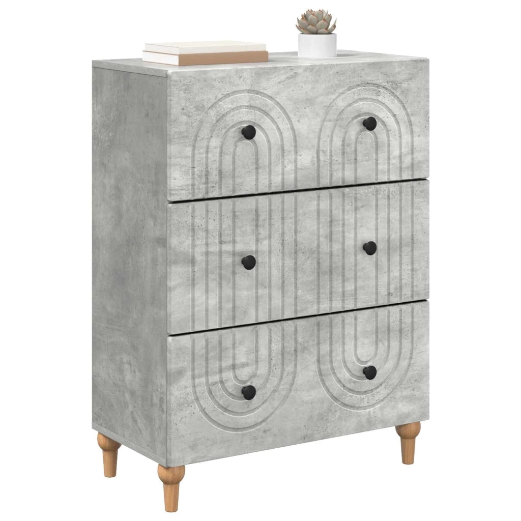 Mobile con Cassetti Grigio Cemento 66 x 34,5 x 90 cm 894148