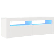 Mobile Porta TV con Luci LED-Credenza TV Bianco 120x35x40 cm 814550