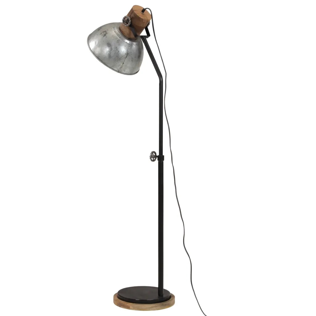Lampada da Terra 25 W Argento Vintage 30x30x100-150 cm E27 CFW1308629