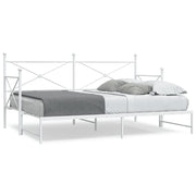 Divano Letto Estraibile senza Materasso Bianco 80x200cm Acciaio 4104687