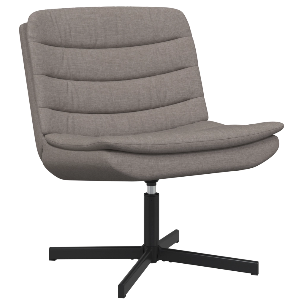 Sedia Girevole Tortora Tessuto Singola Elegante Sedia Girevole