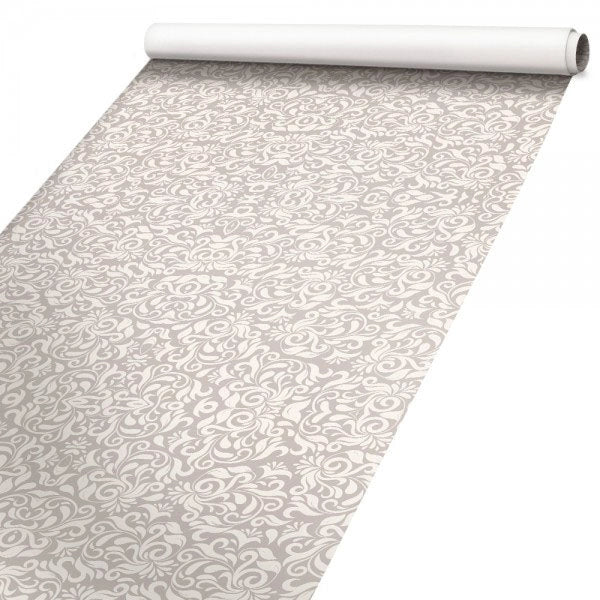 TEXTURE FLOREALE AVORIO - Pellicola stampata adesiva in PVC finitura opaca Misura: 100x500 cm