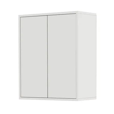 Pensile bagno 60 cm bianco lucido linea Way 2 ante apertura push