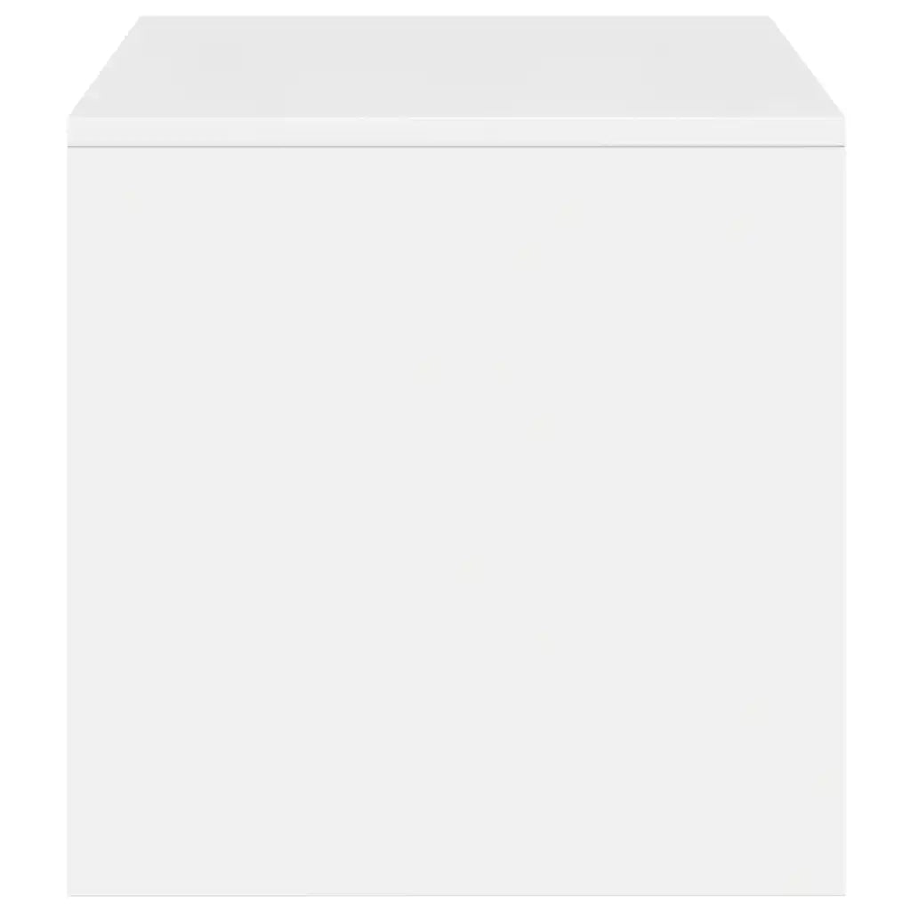 Mobile Porta TV Bianco Lucido 100x40x40 cm in Legno Multistrato