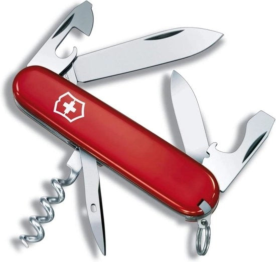 Taschenmesser multifunzionale con 12 funzioni e lama - Spremi-bottiglia - Apri lattine - Solleva capsule - Pinza