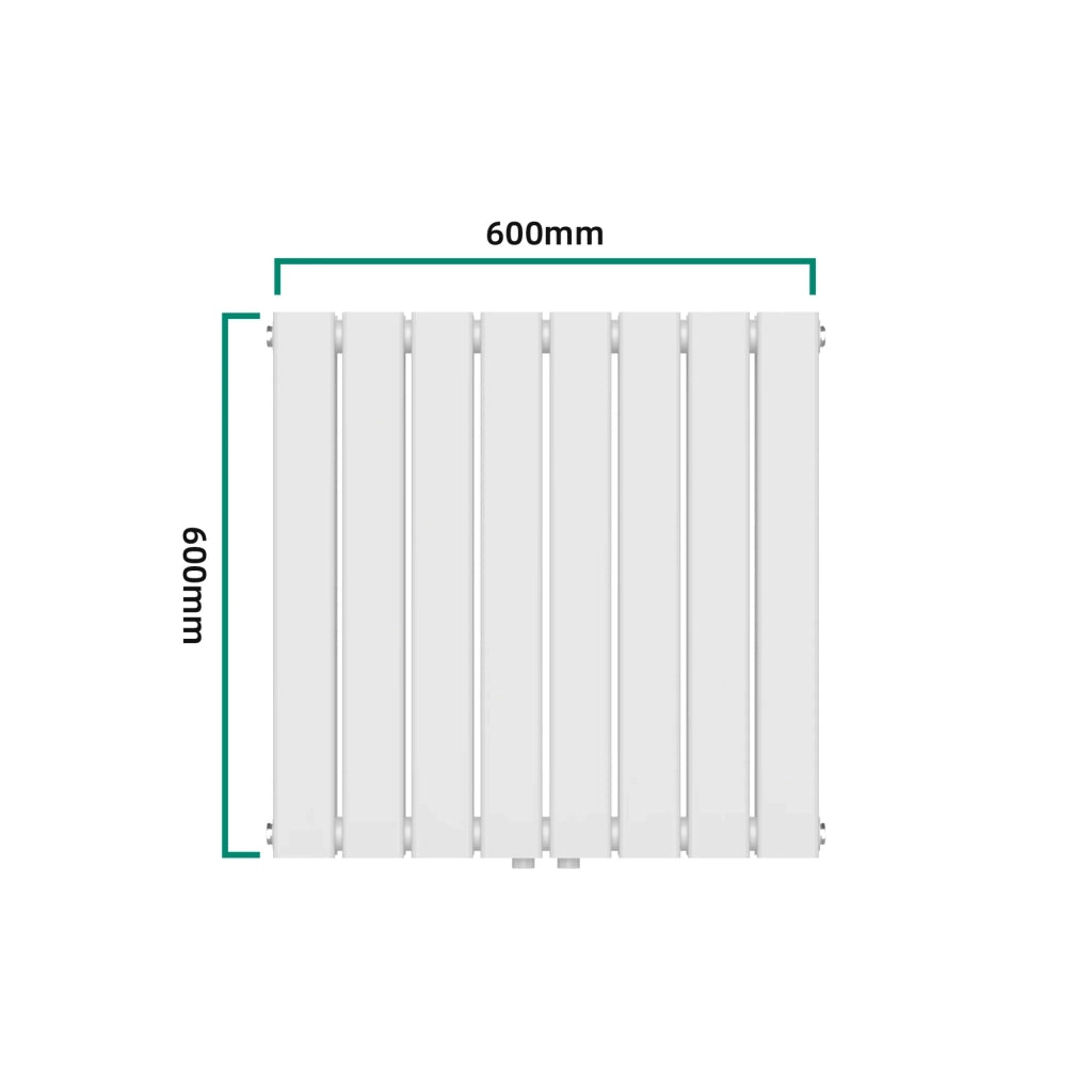 Radiatore a pannello in acciaio dal design piatto 459 watt 60 x 60 cm bianco 03_0010468