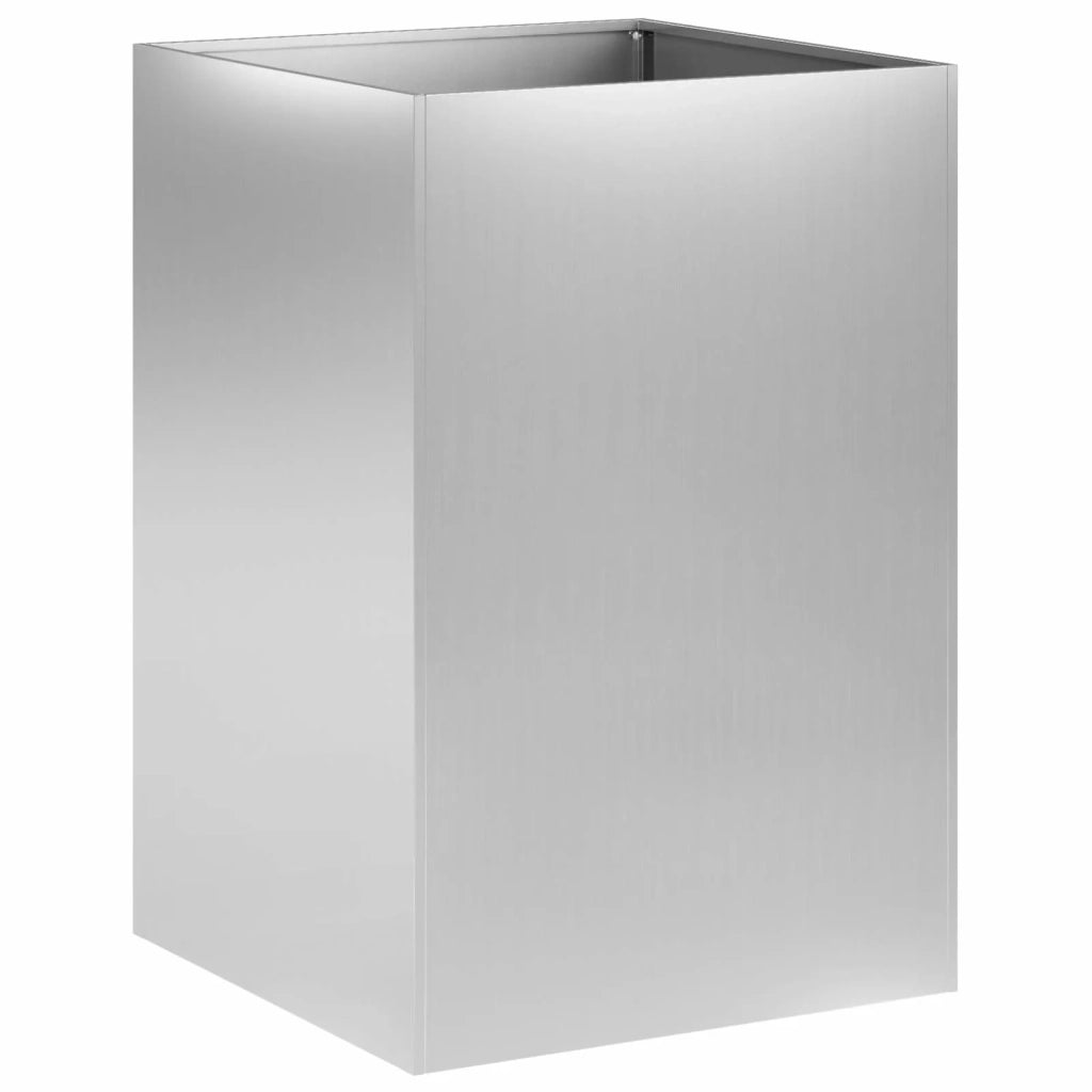 Vaso da giardino 2 pz Argento 50 x 50 x 75 cm Acciaio zincato 8005397
