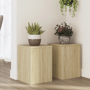 vidaXL Supporti per Piante 2 pz Rovere 25x25x35 cm in Multistrato