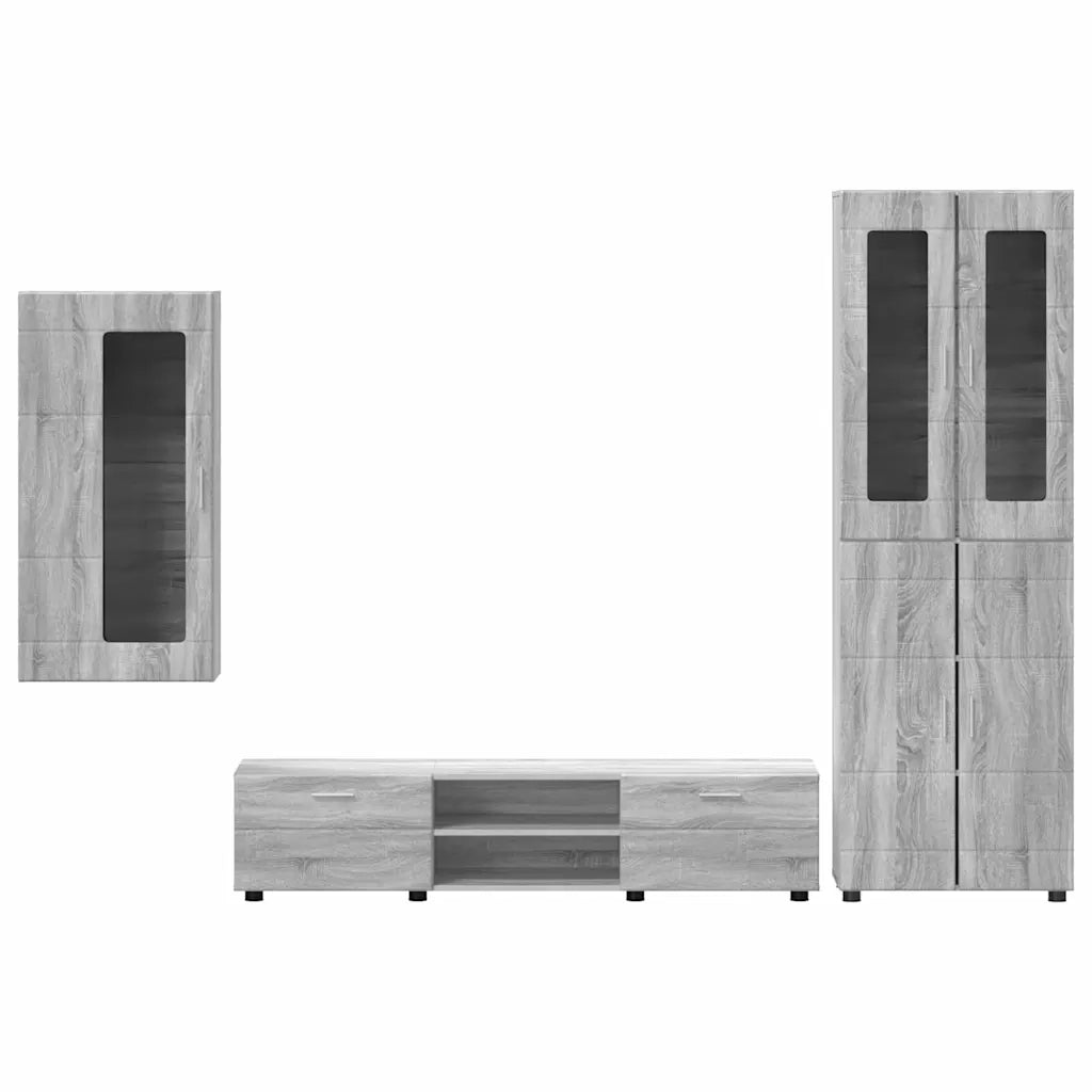 Set mobile TV FLORIN 3 pcs Grigio Sonoma Legno multistrato 3397970