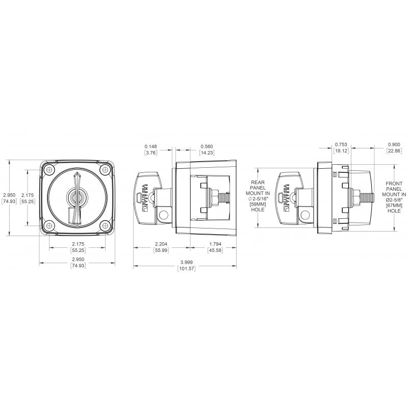 DEVIATORE 0-1-2-BOTH BATTERY SWITCHES 0-1-2-BOTH