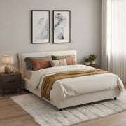 Brosso, Letto Alla Francese Sfoderabile Made in Italy, Beige