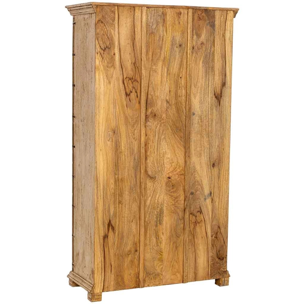 Armadio artigianale in legno bianco, 102x44x183h cm
