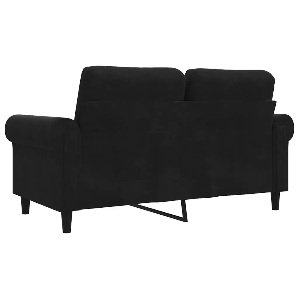 Divano a 2 Posti Nero 120 cm in Velluto 359524